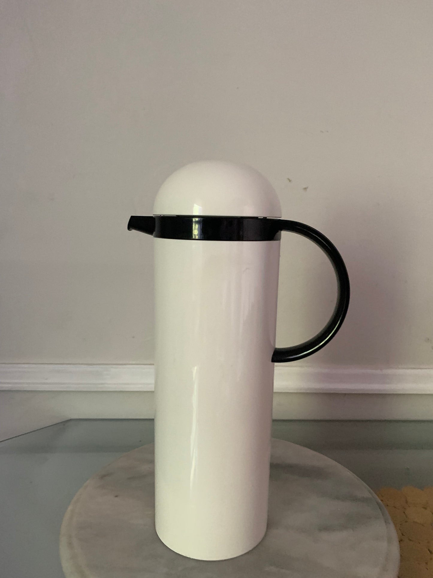 Vintage Esma Design Hot/Cold White and Black Thermos Carafe Made in W. Germany