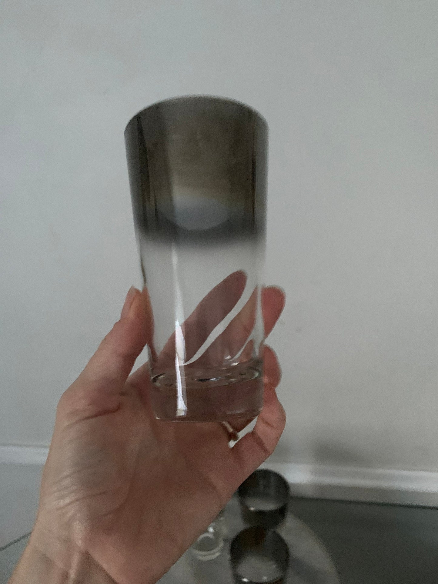 MCM Set of 4 Silver Fade Tumblers with Flared Lip