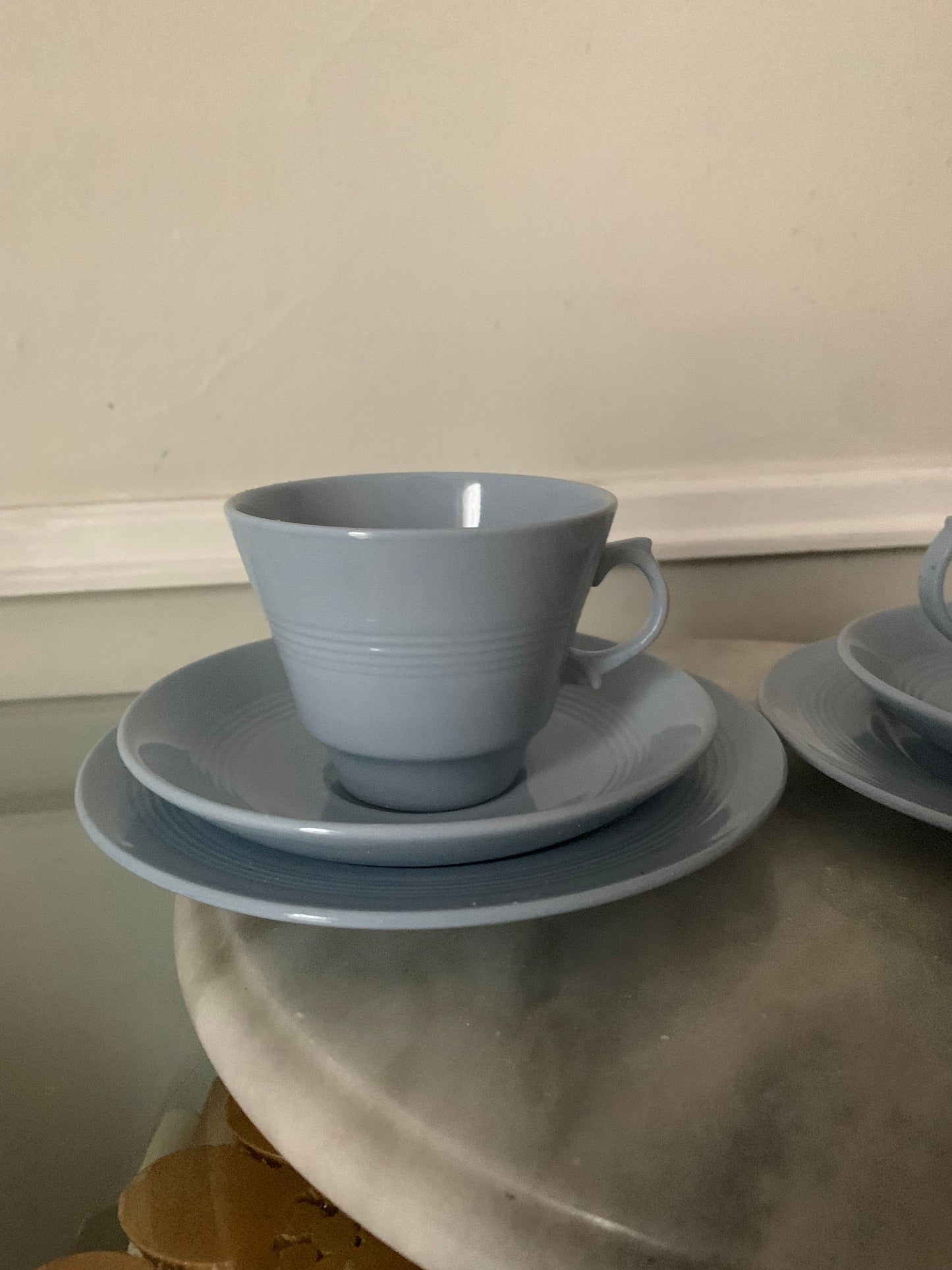 Vintage Woods Ware Iris Set of 2 Teacup Saucer and Side Plate Made in England