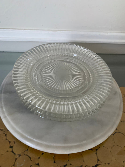 Set of 4 Vintage Anchor Hocking Queen Marty Clear Salad Plates