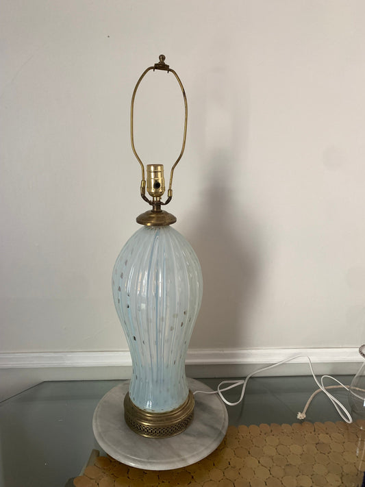 MCM Opalescent Glass 'Bullicante' / Bubble lamp with Brass Base No Shade