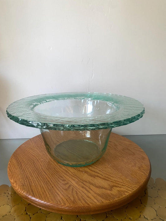 Handmade Sea Glass Green Salad Bowl