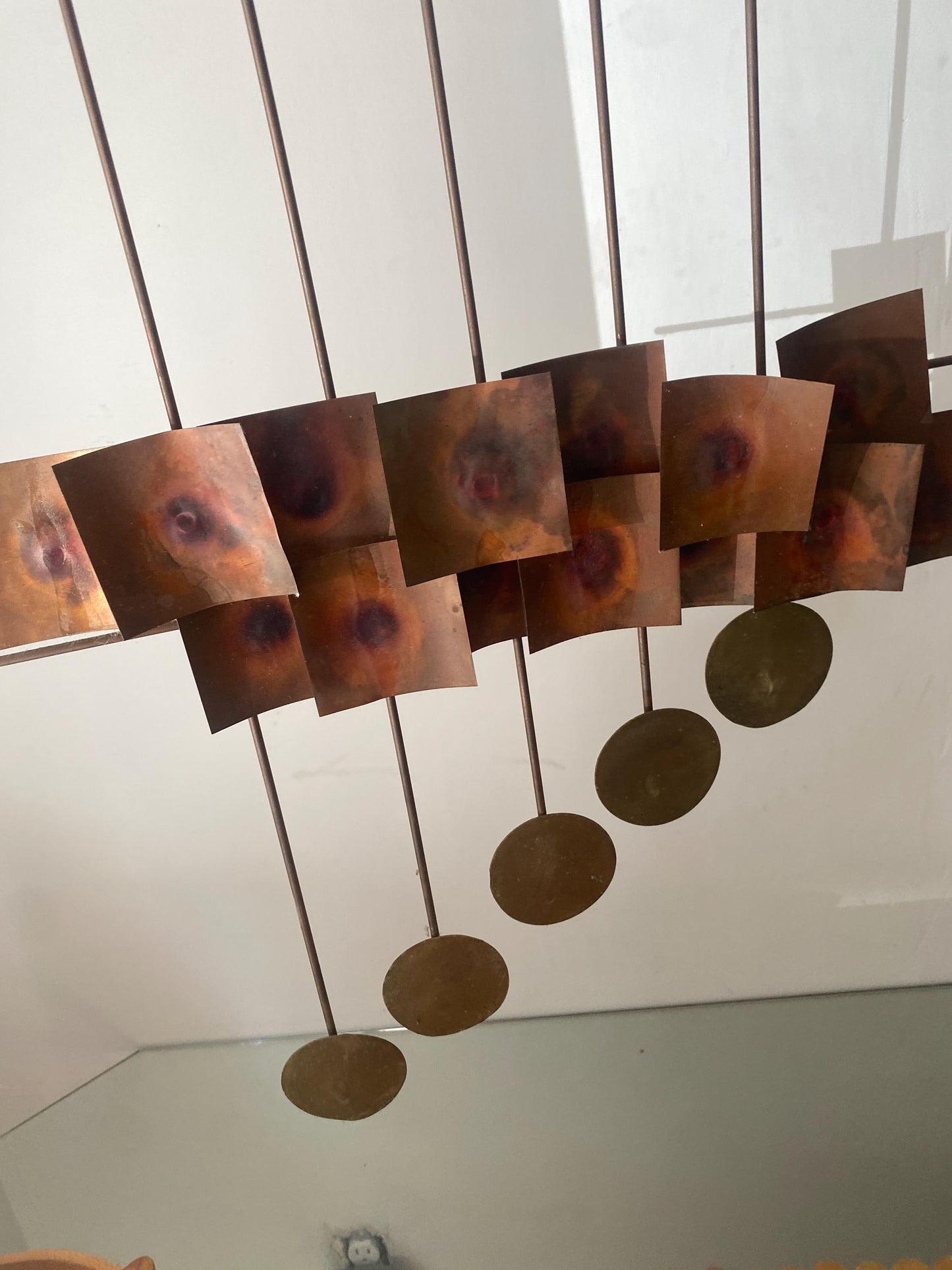 MCM Large Brutalist Brass and Copper Wall Sculpture