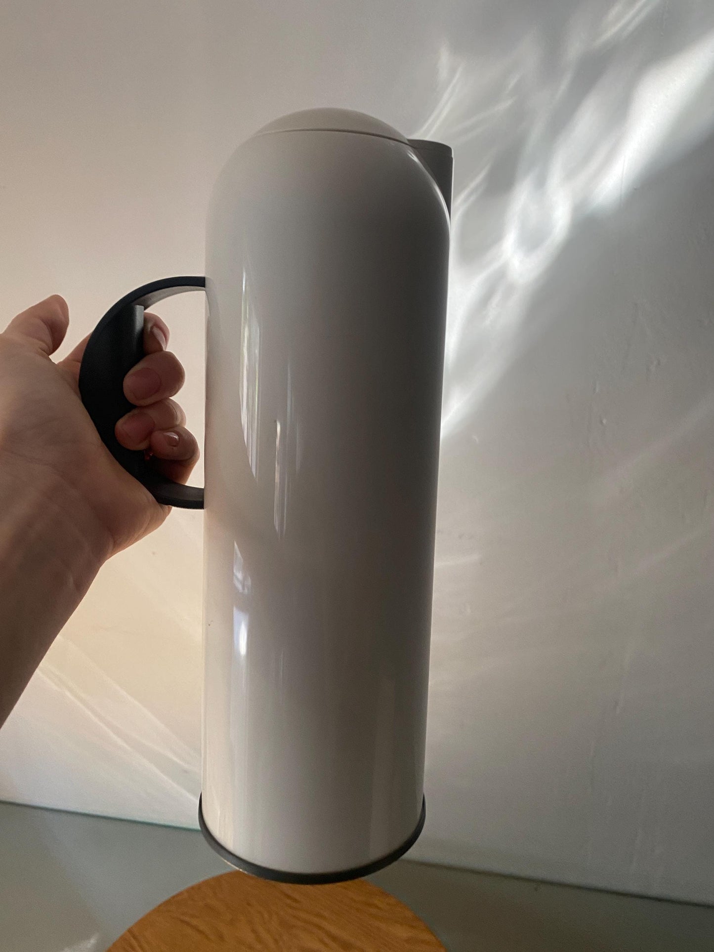 Retro Rosti Design Hot/Cold White and Gray Thermos Carafe Made in Holland