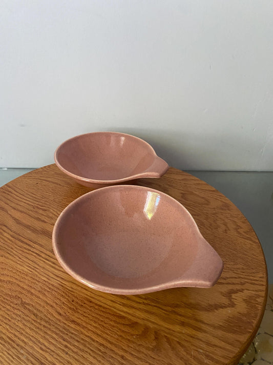 Pair of MCM Russel Wright for Steubenville Lug Handle Bowl Made in USA