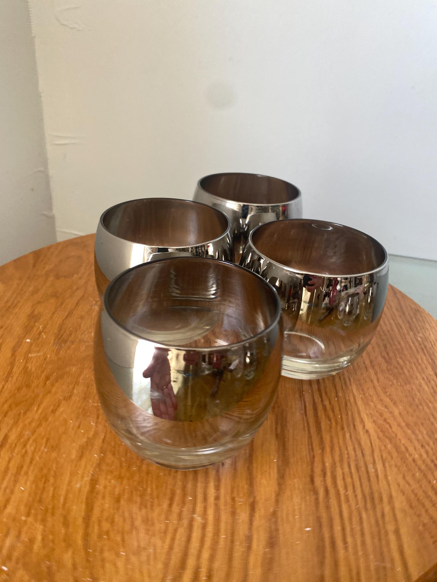 Set of 4 MCM Roly Poly Mercury Fade Glasses