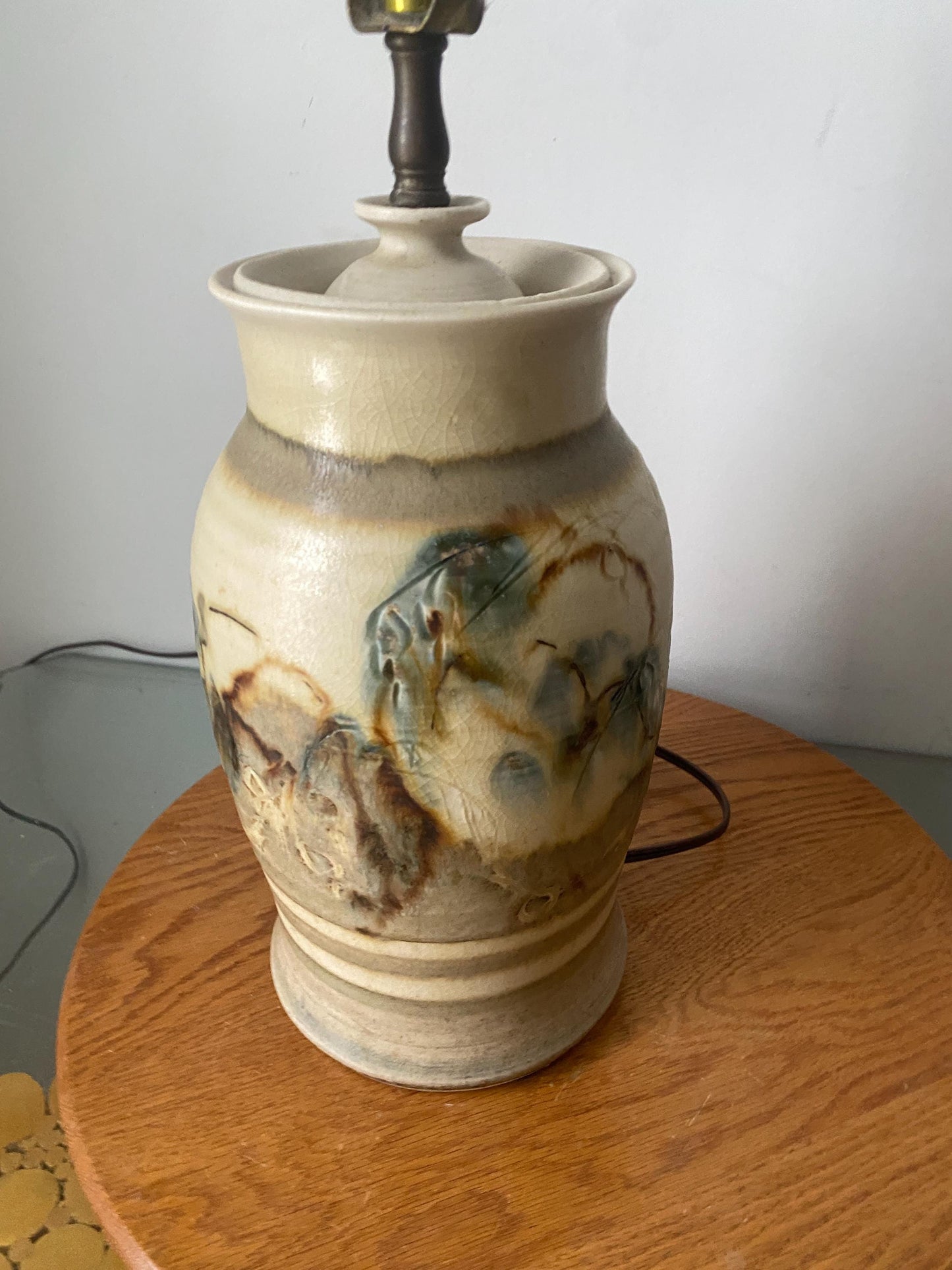 Handmade Studio Pottery Lamp No Shade