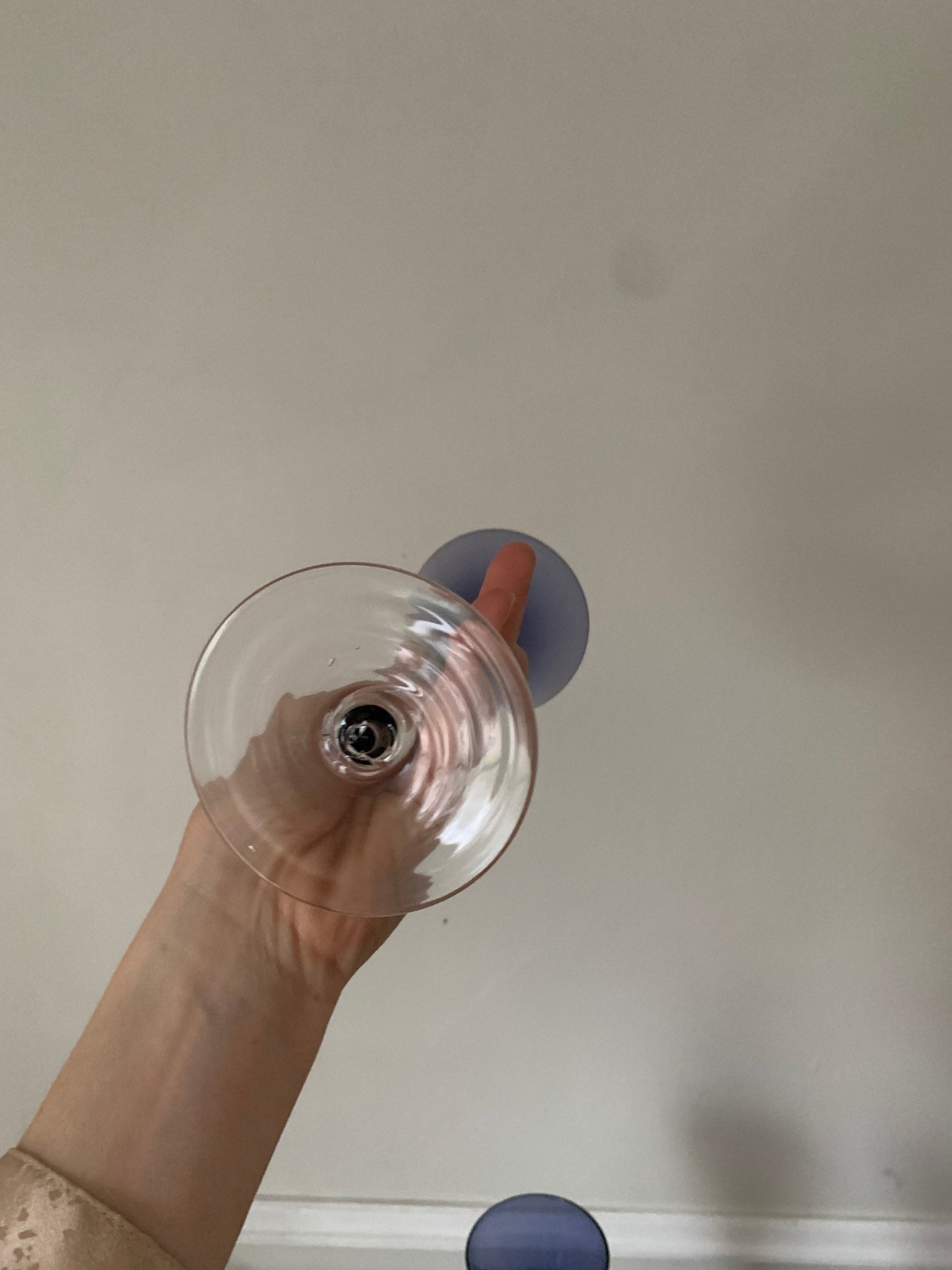 Set of 4 Dark Violet Glass Cocktail Glasses