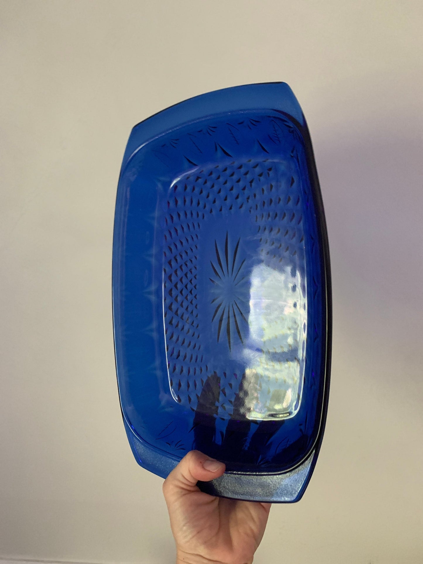 Vintage Cobalt Blue Avon Royal Sapphire Oven to Table Baker Casserole Dish Made in France