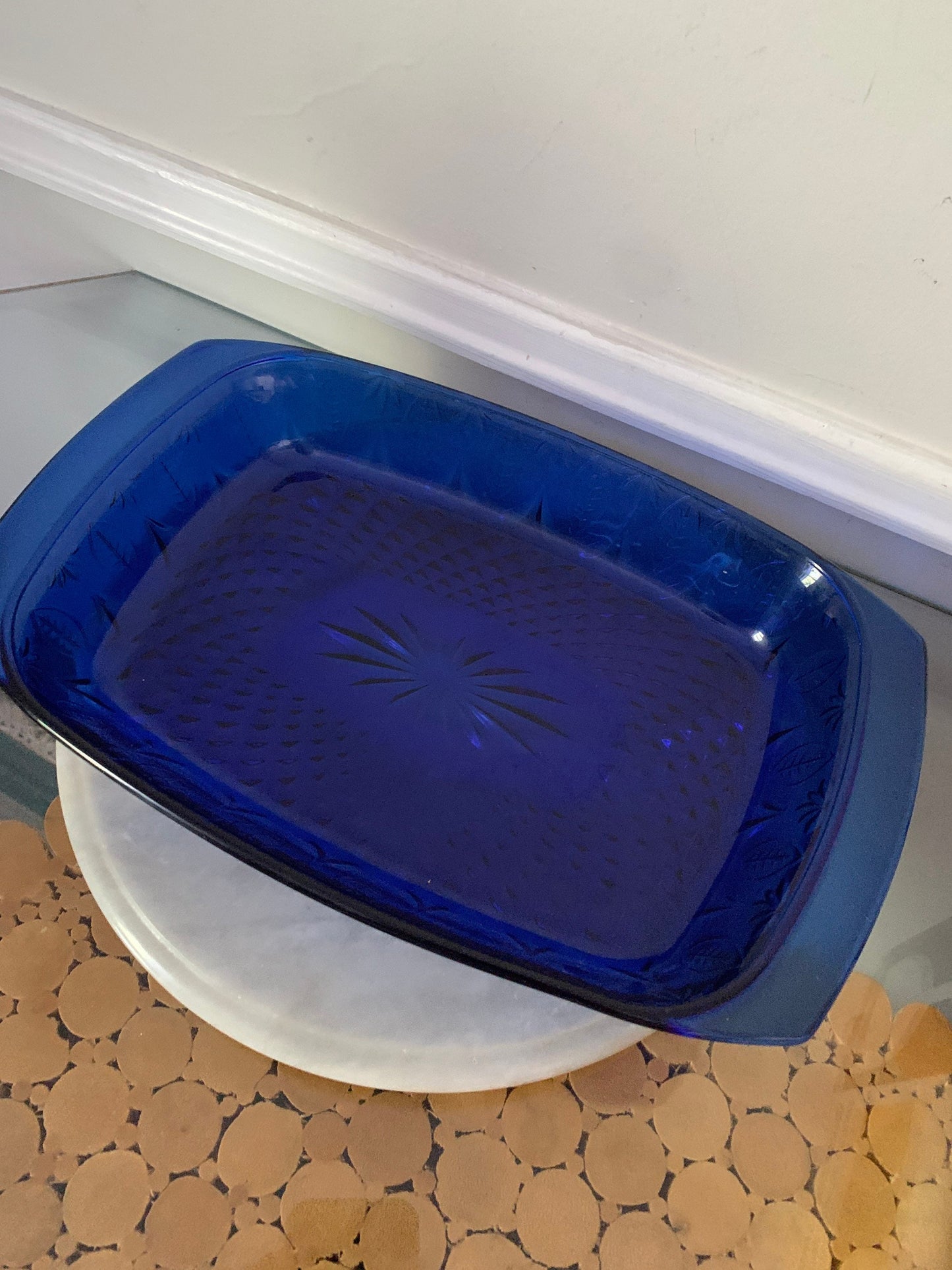 Vintage Cobalt Blue Avon Royal Sapphire Oven to Table Baker Casserole Dish Made in France