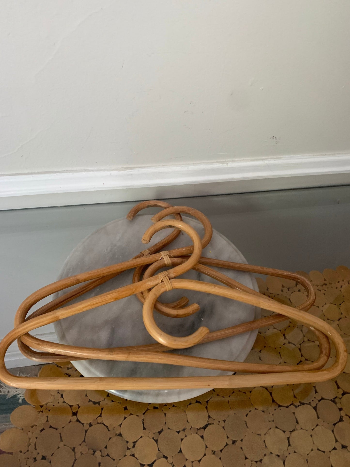 Set of 3 Retro Bent Bamboo Hangers