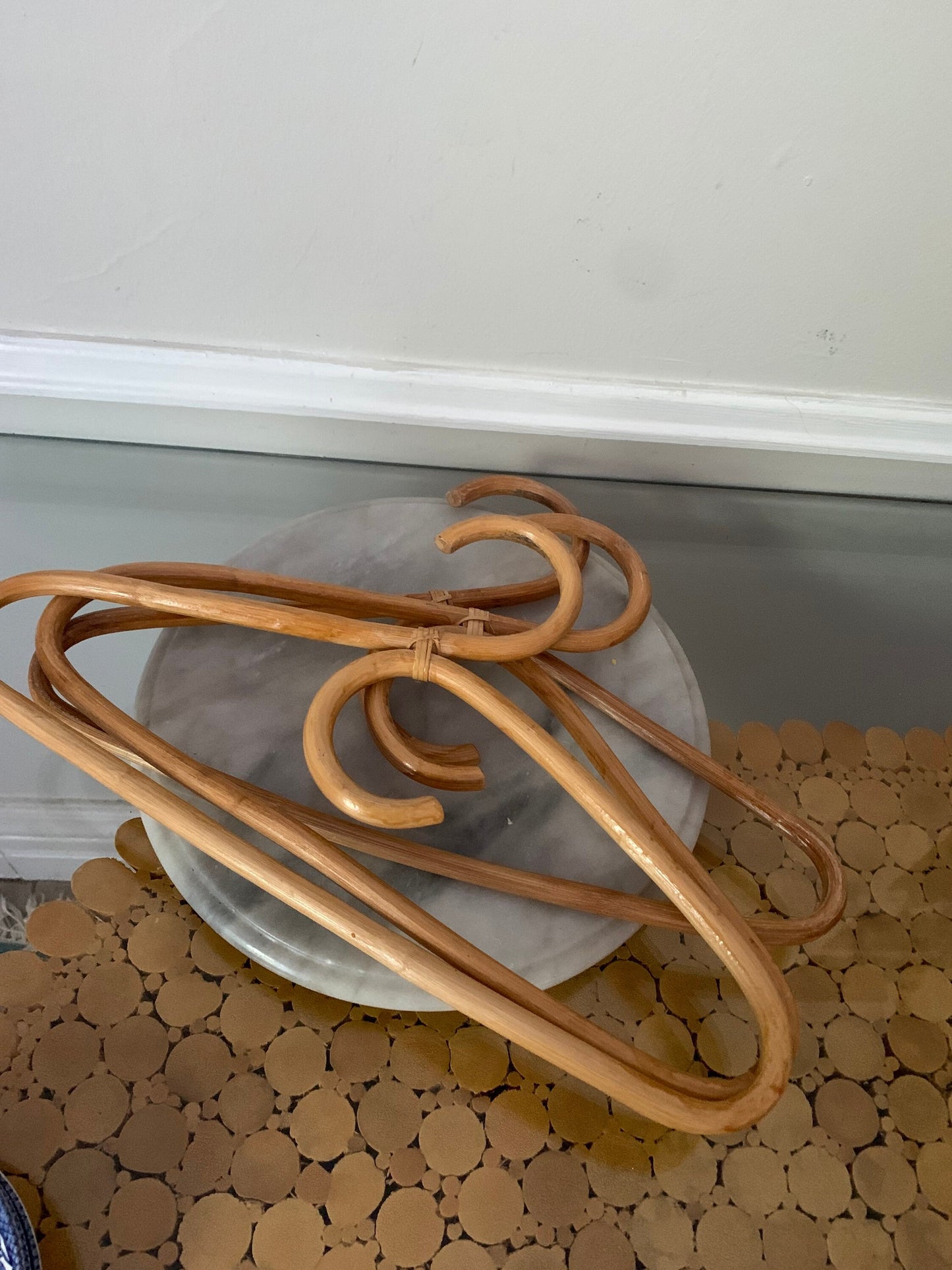 Set of 3 Retro Bent Bamboo Hangers