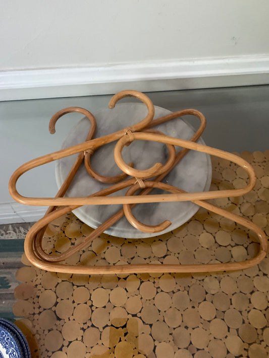 Set of 3 Retro Bent Bamboo Hangers