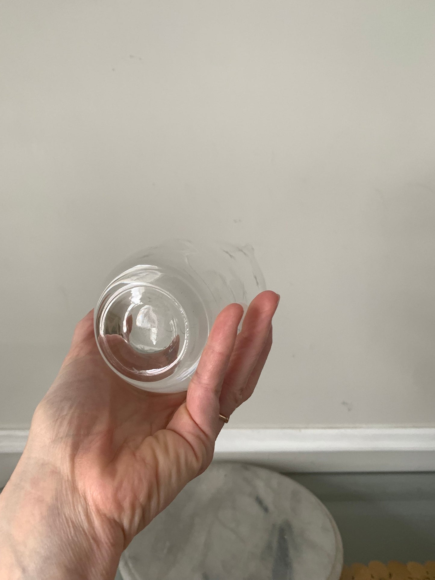 Small MCM Clear Pitcher with Etched Starbursts