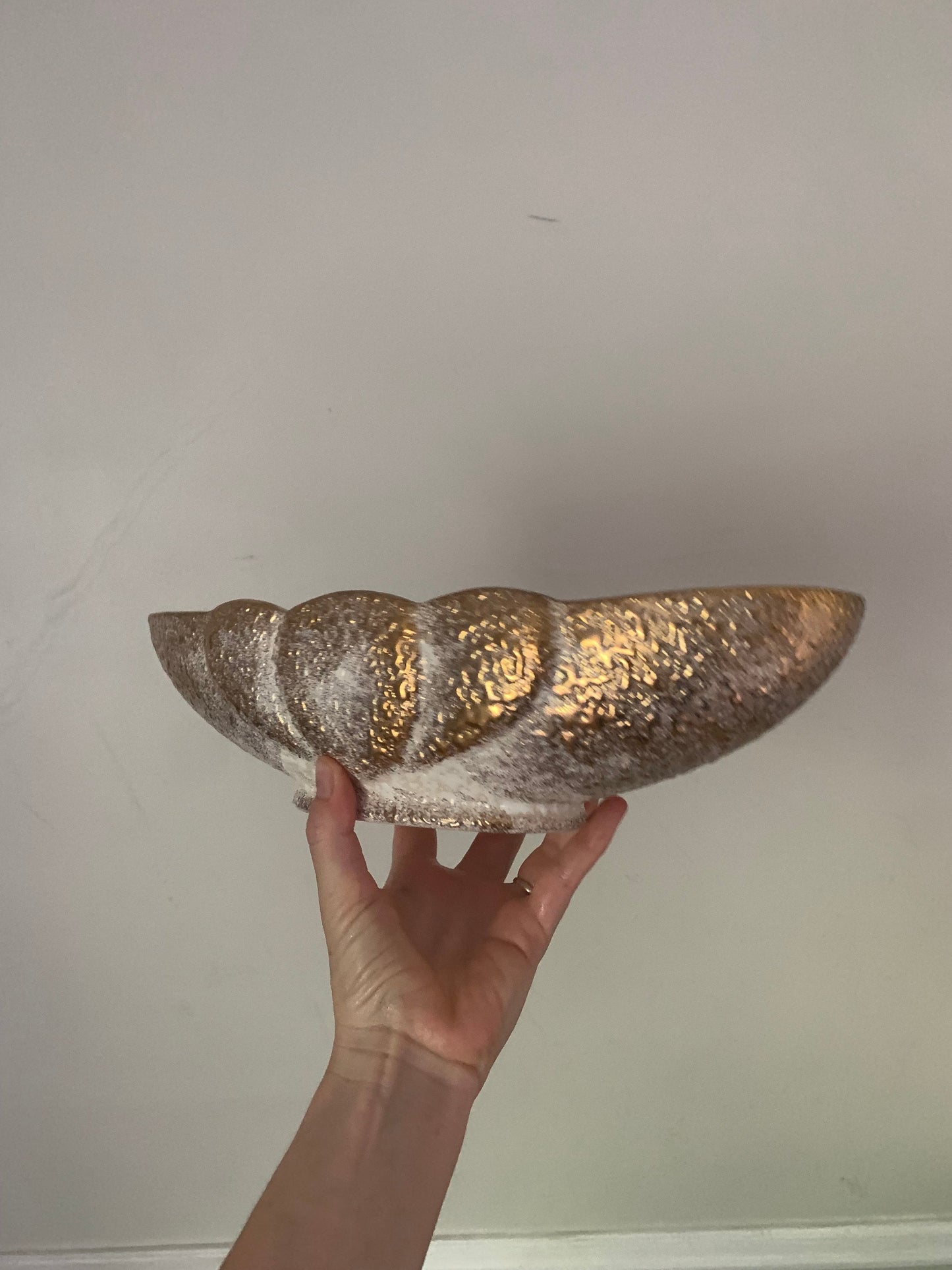 Vintage Cream and Gold Ceramic Dish Made in Japan