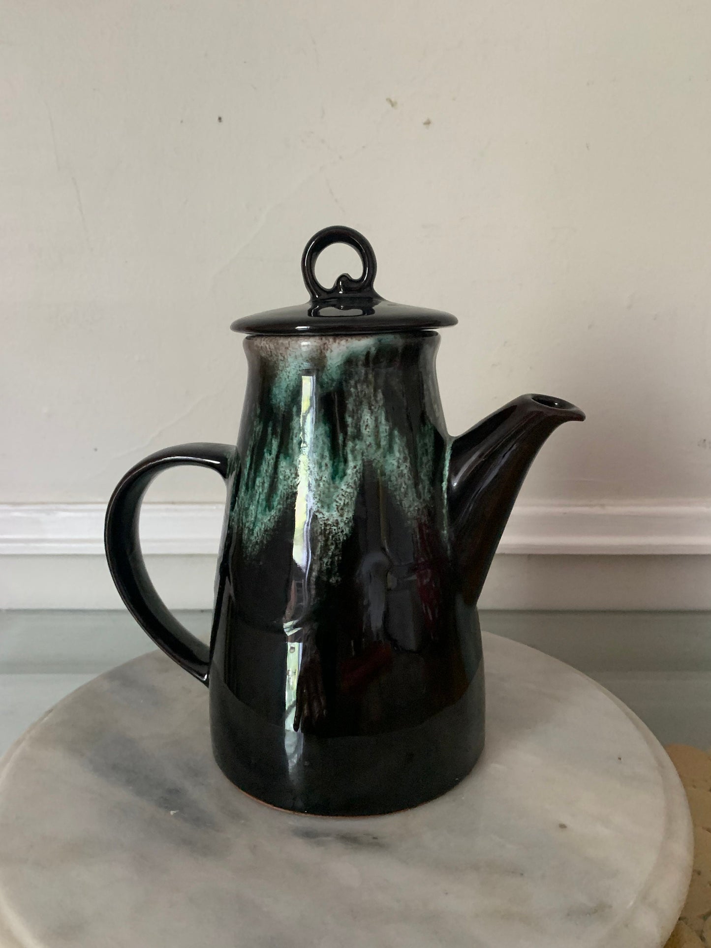 Vintage Royal Canadian Art Princess Drip Glaze Pottery Coffee Pot