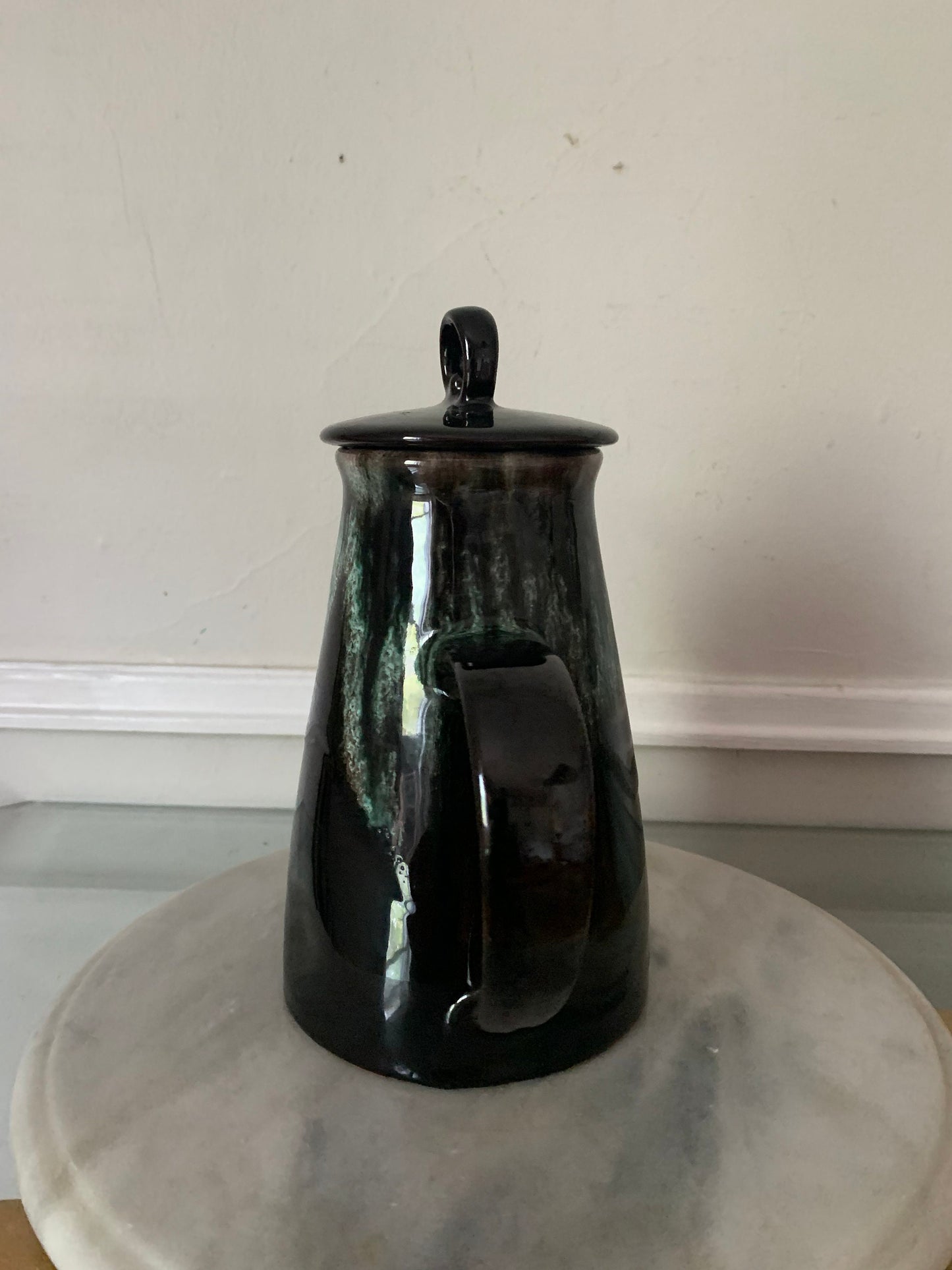 Vintage Royal Canadian Art Princess Drip Glaze Pottery Coffee Pot