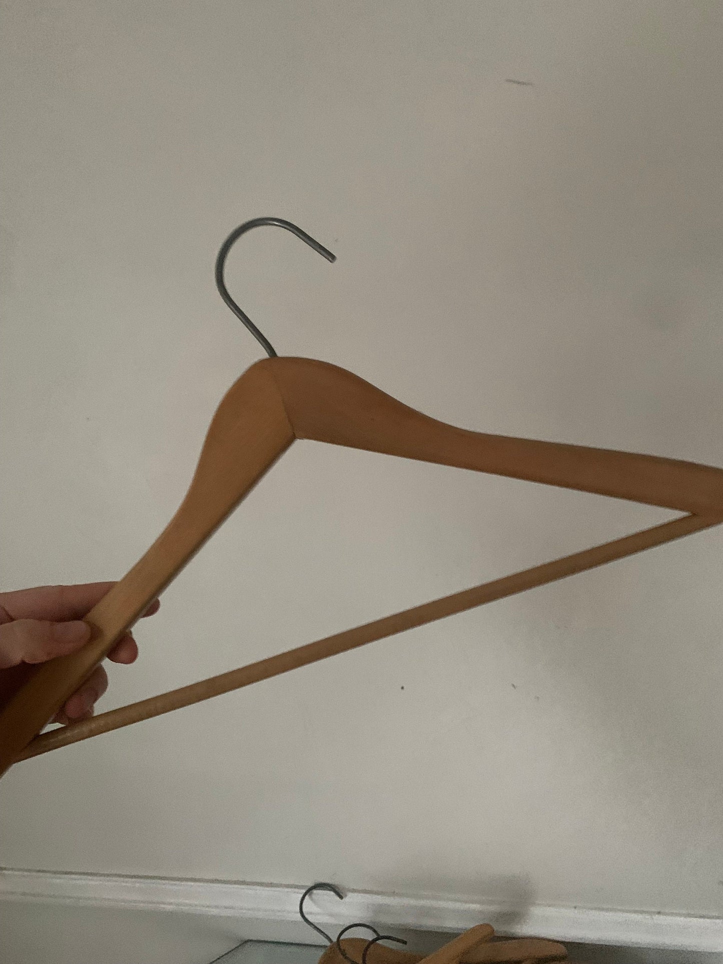 Set of 6 Vintage Wood Suit Hangers