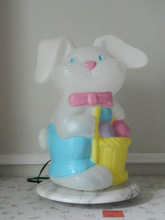 Vintage Hard Plastic Easter Bunny Blow Mold Made in Canada