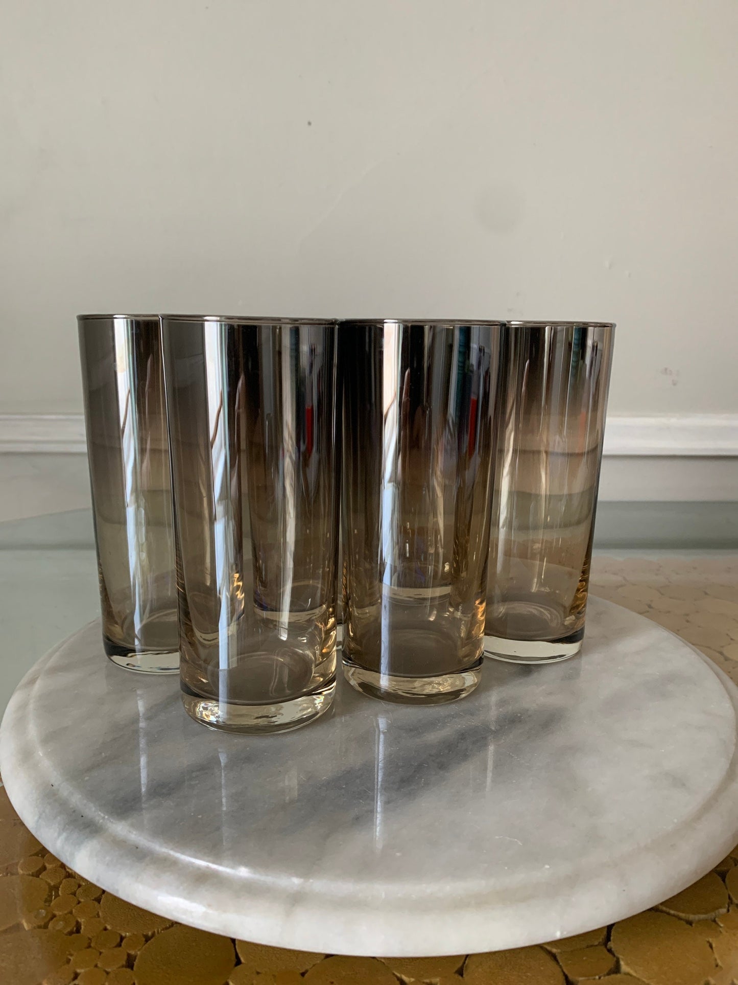 MCMSet of Six Vintage Chrome Fade Tumblers