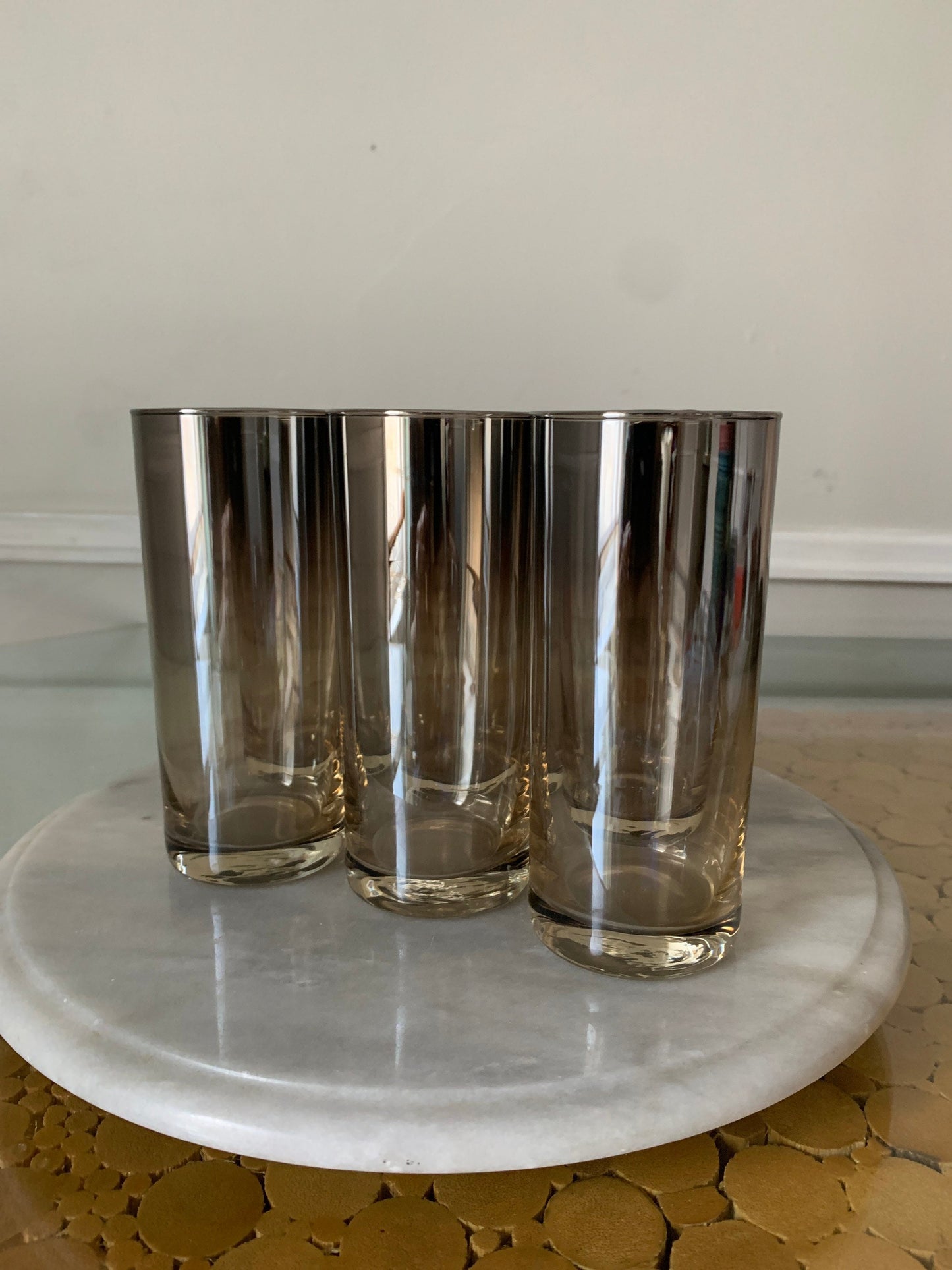 MCMSet of Six Vintage Chrome Fade Tumblers