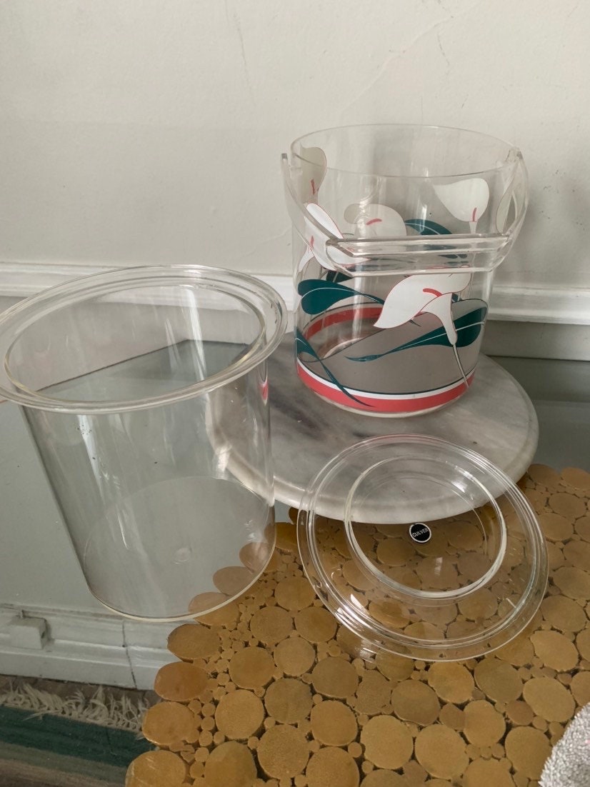 Retro Clear Acrylic Lily Culver Ice Bucket