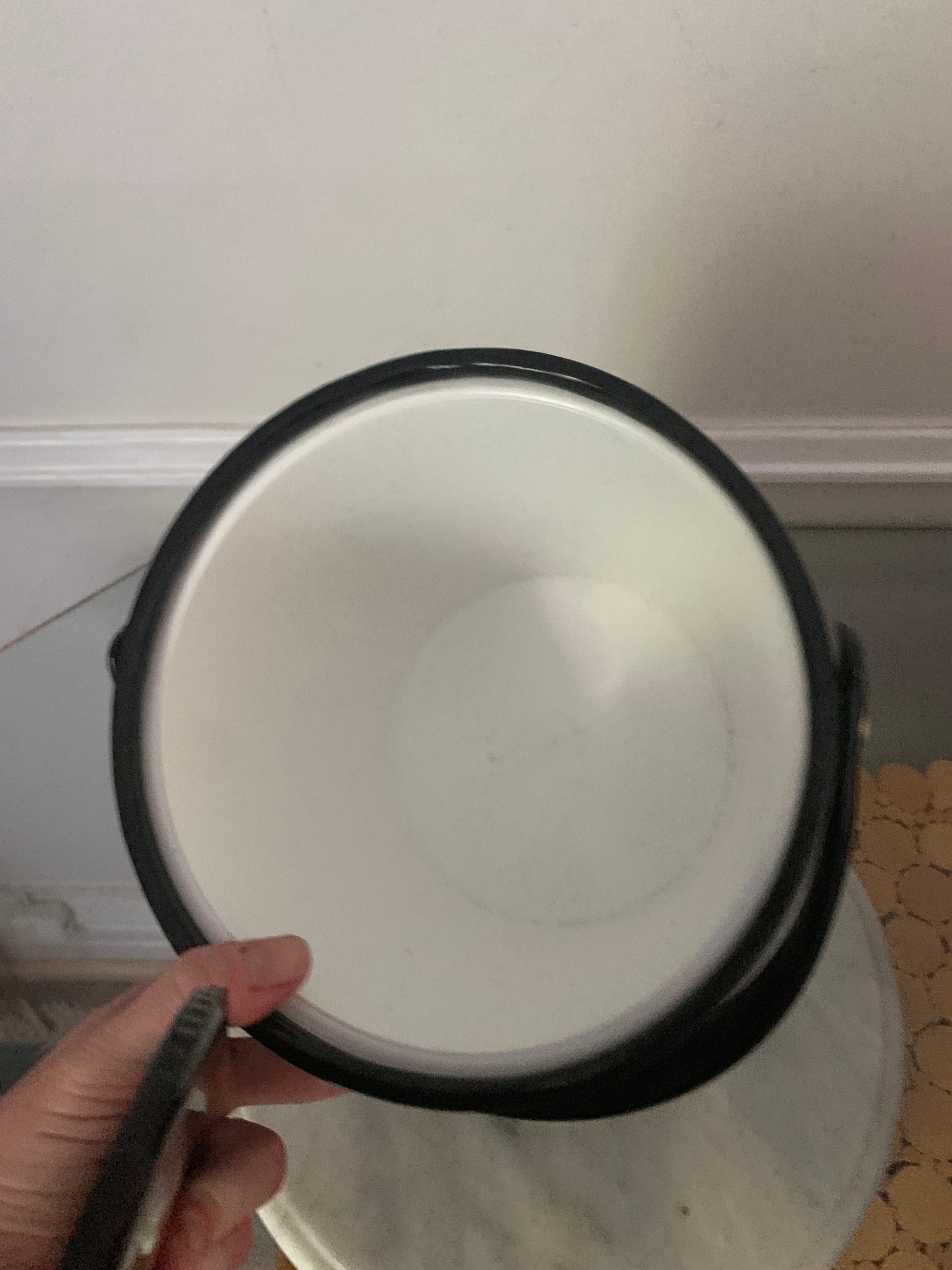 MCM Black Patent Leather Ice Bucket Made in USA