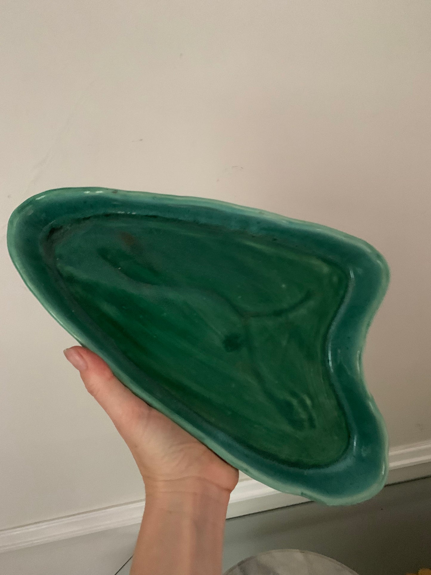 Vintage Green Ceramic Dish Made in Canada