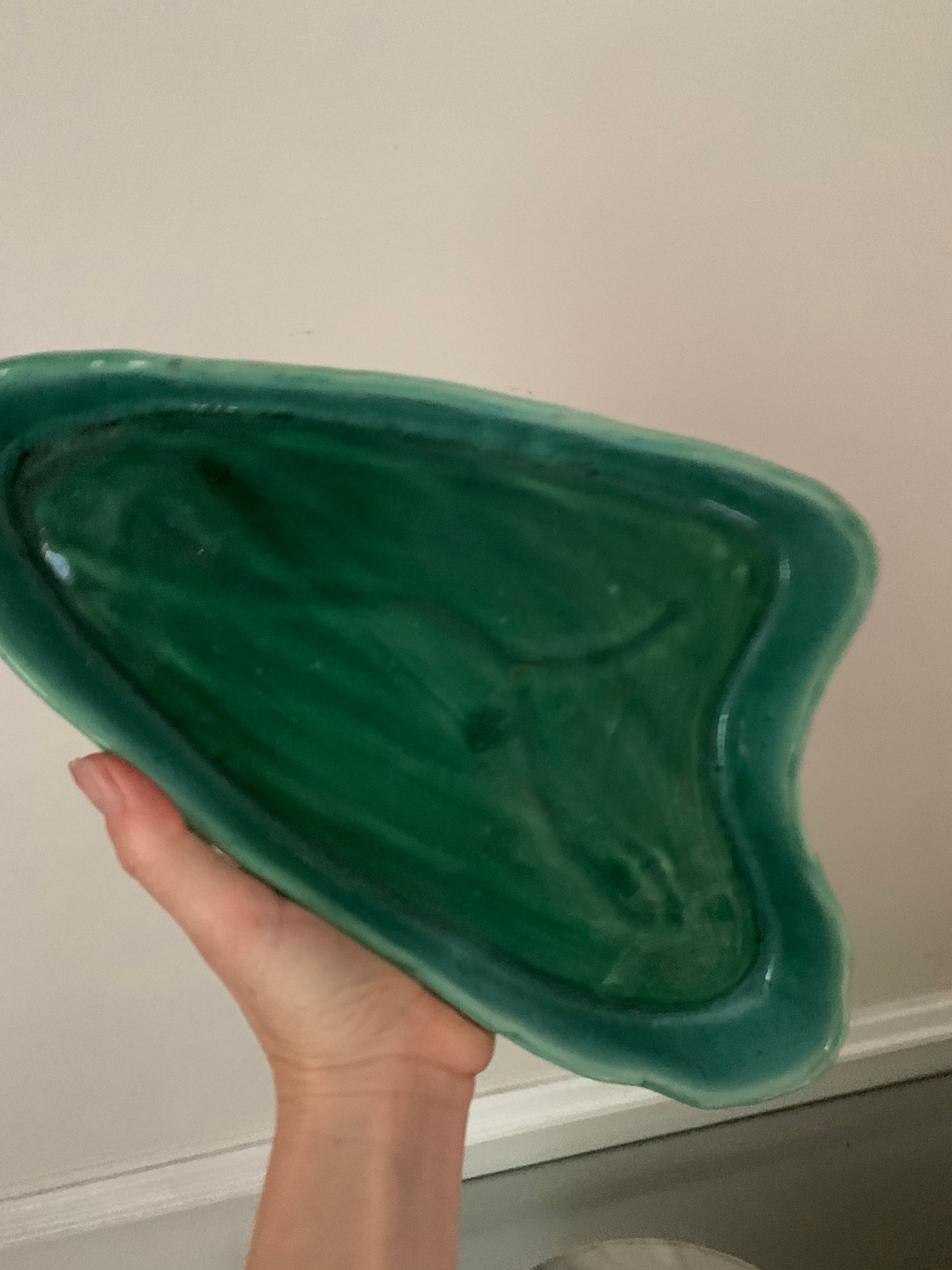 Vintage Green Ceramic Dish Made in Canada