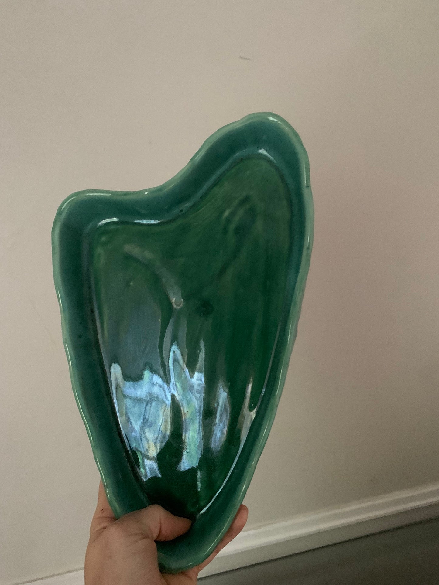 Vintage Green Ceramic Dish Made in Canada