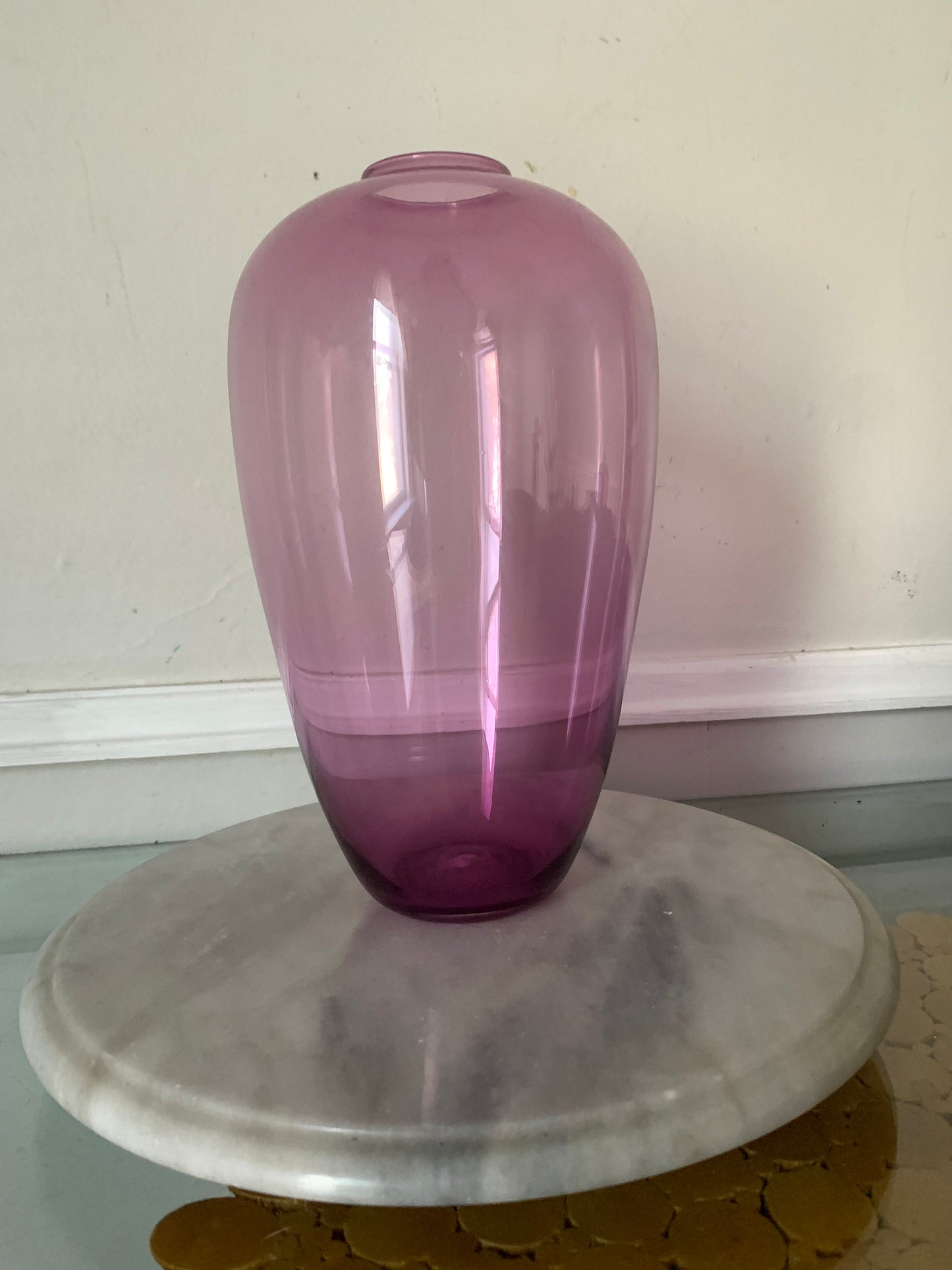 Vintage Handblown Deep Cranberry Glass Vase