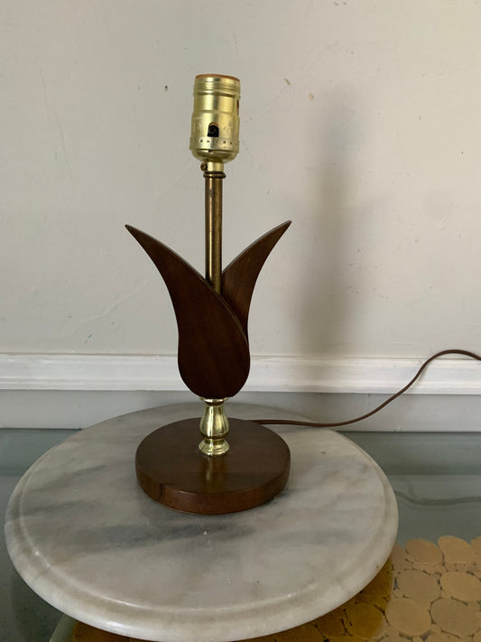 MCM Small Wooden Tulip Lamp No Shade