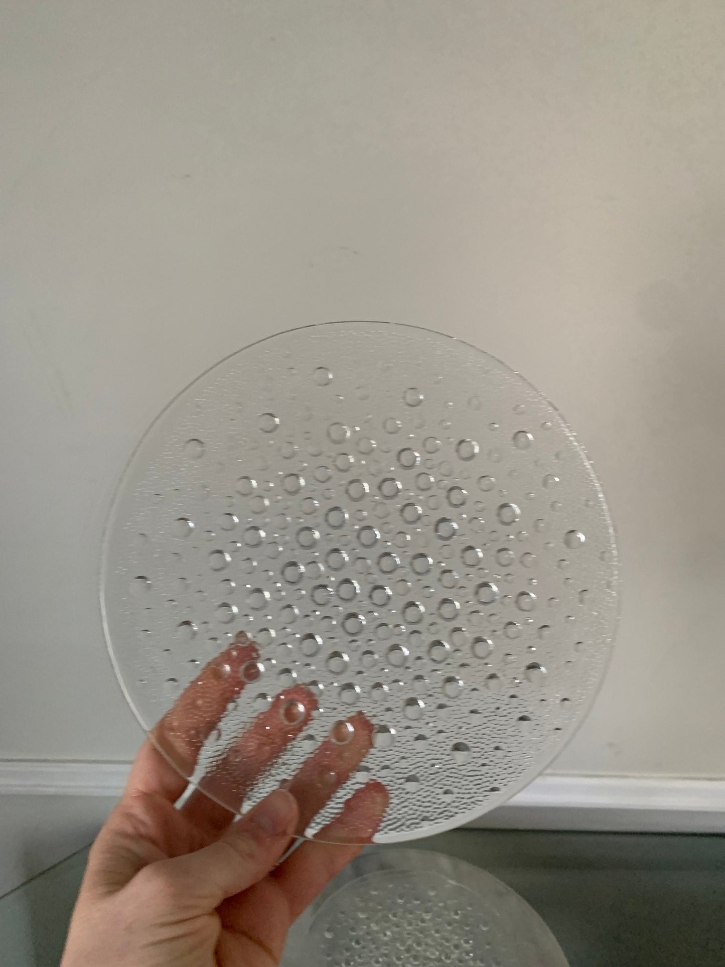 Set of 4 MCM J. S. Drost Clear Asteroid Salad Plates