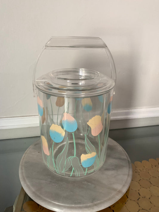 Retro Clear Acrylic Tulip Culver Ice Bucket