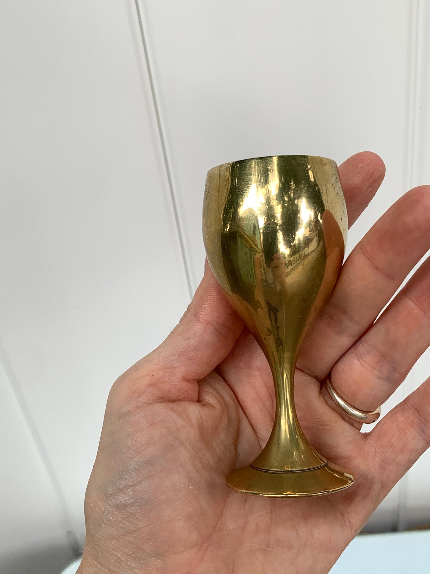 Set of 3 Small Vintage Brass Chalices