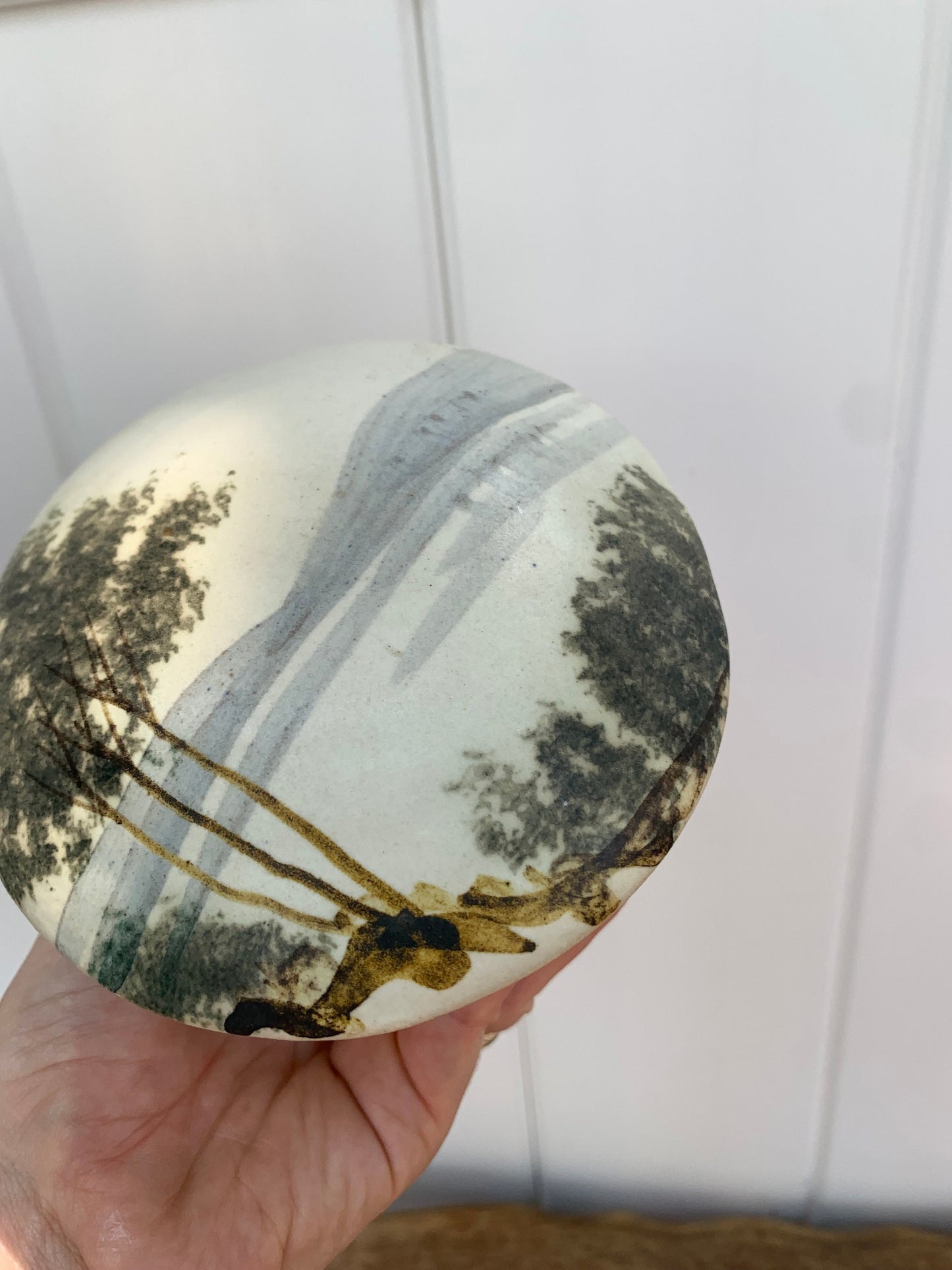 Retro Hand Painted Pottery Mushroom