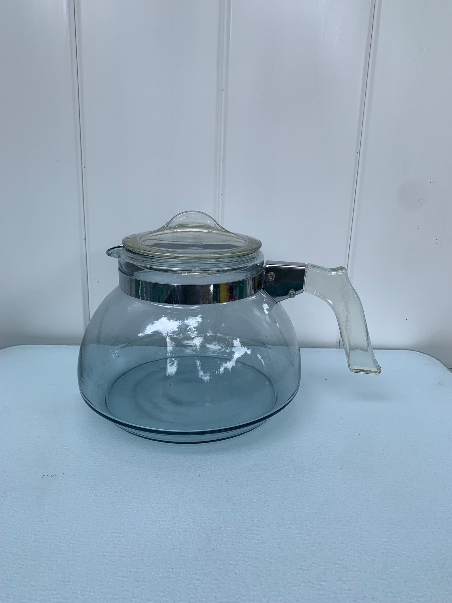 Vintage Pyrex Flameware Large Belly 10 Cup Glass Kettle