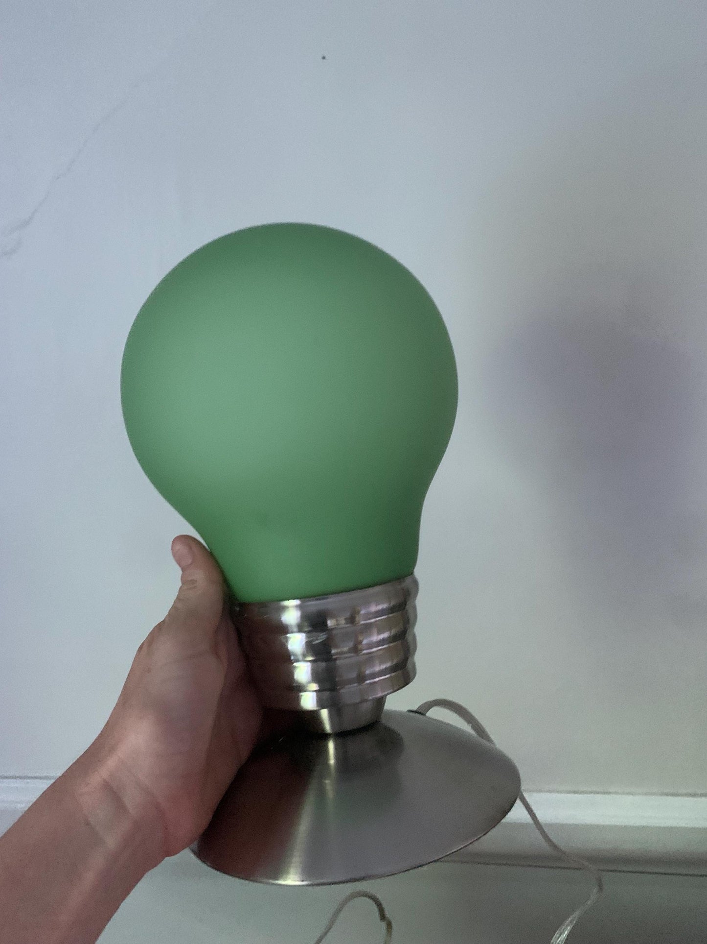 Retro Green Glass Light Bulb Lamp