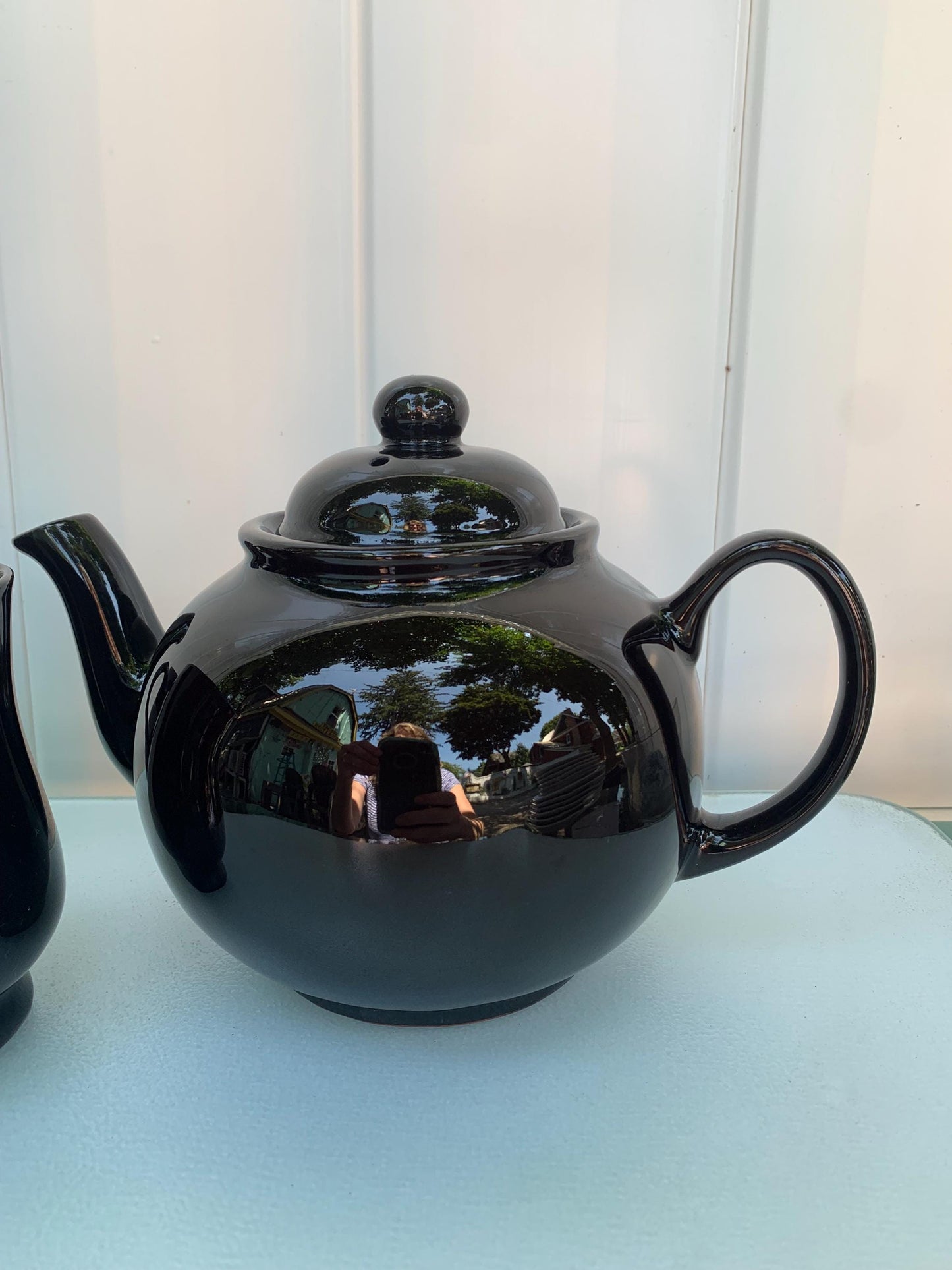 Vintage Deep Chocolate CauldonPottery Teapot and Pair of Mugs Made in England