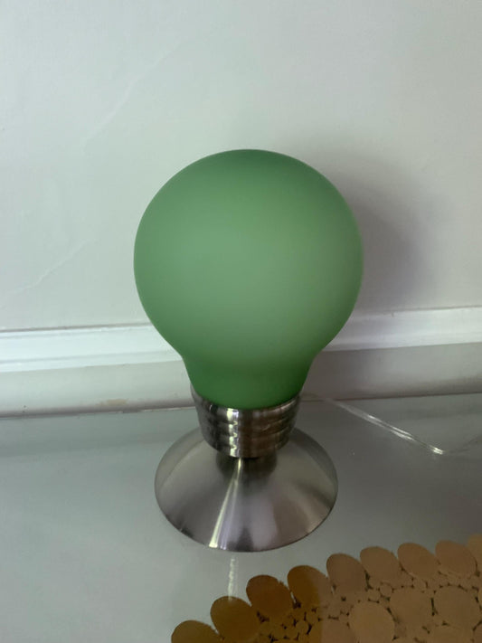 Retro Green Glass Light Bulb Lamp