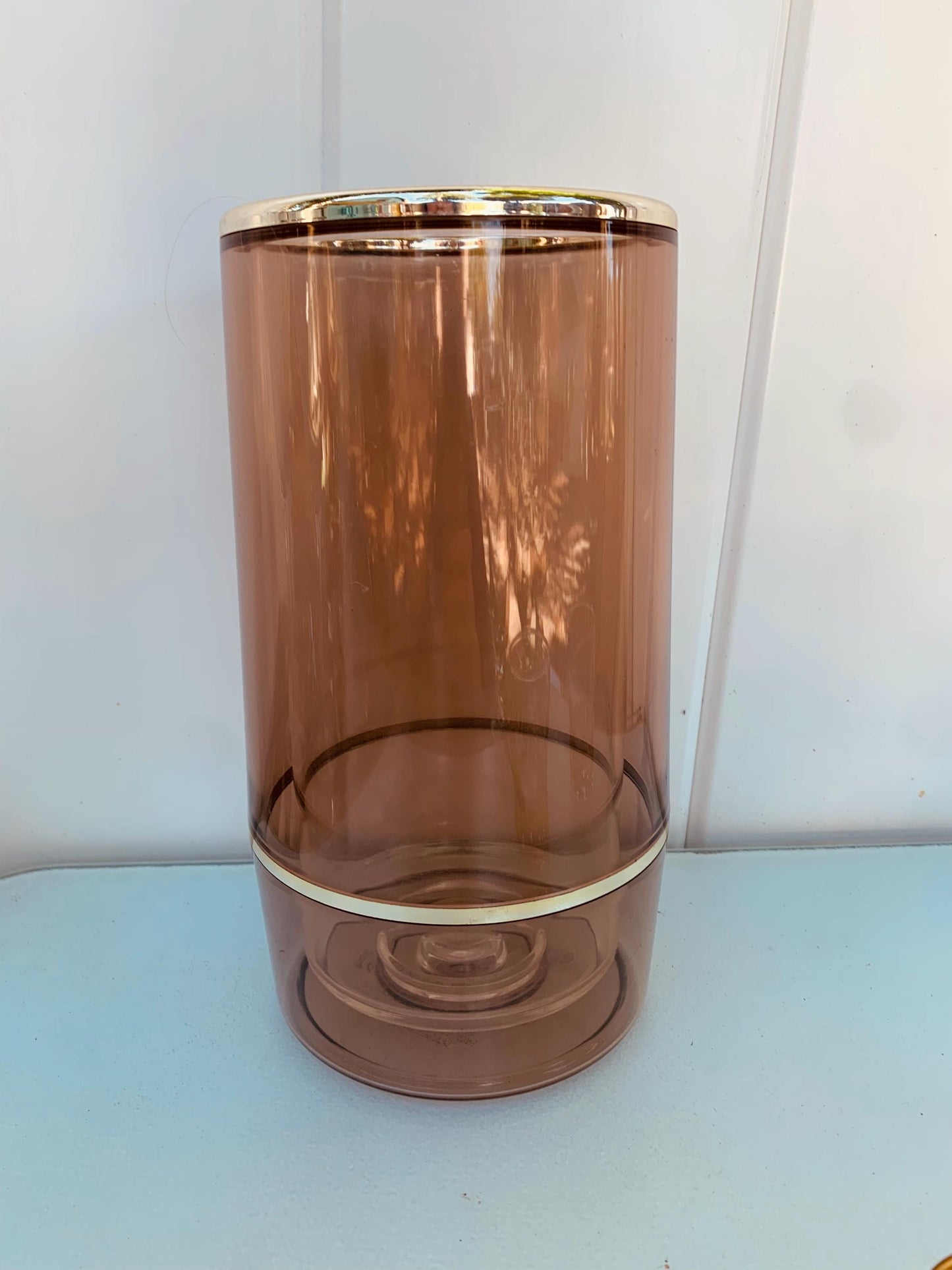 MCM Spong Vini Smokey Brown Plastic Wine Cooler Made in England
