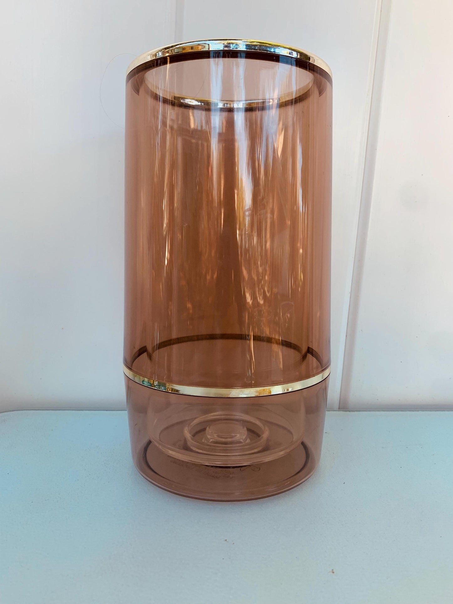MCM Spong Vini Smokey Brown Plastic Wine Cooler Made in England
