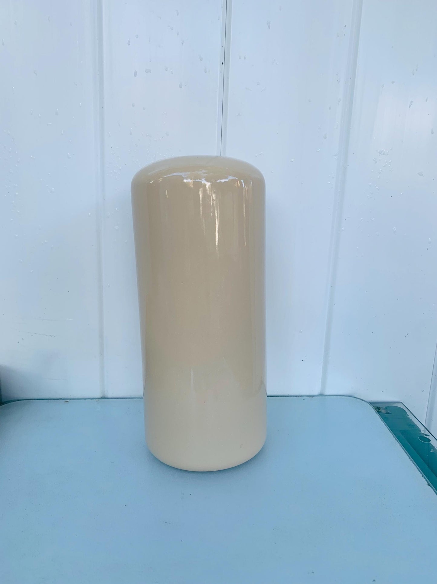 Retro Tall William Alexander Deep Cream Ceramic Vase Made in Canada
