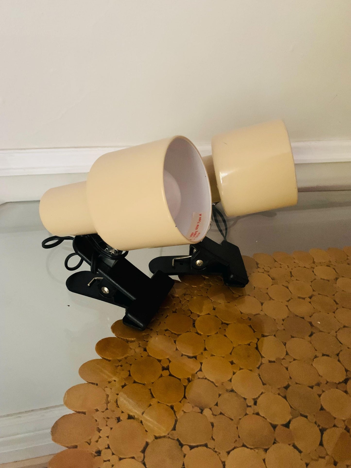 Pair of Vintage Blush Pink Goose Neck Desk Lamps