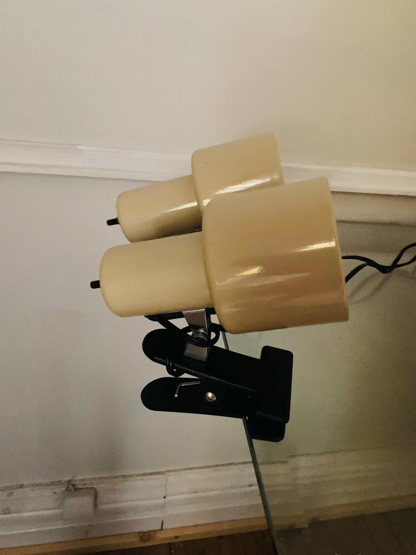 Pair of Vintage Blush Pink Goose Neck Desk Lamps