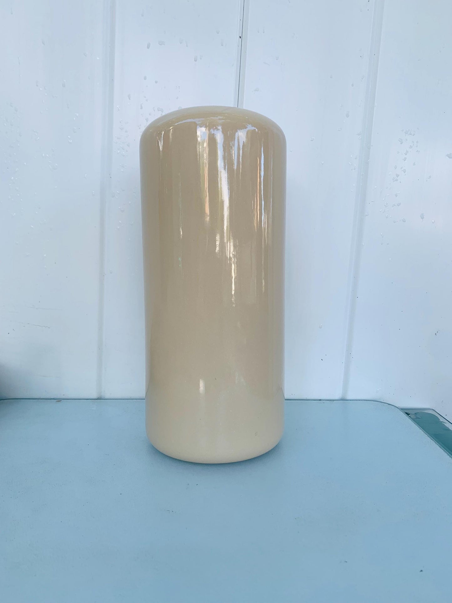 Retro Tall William Alexander Deep Cream Ceramic Vase Made in Canada