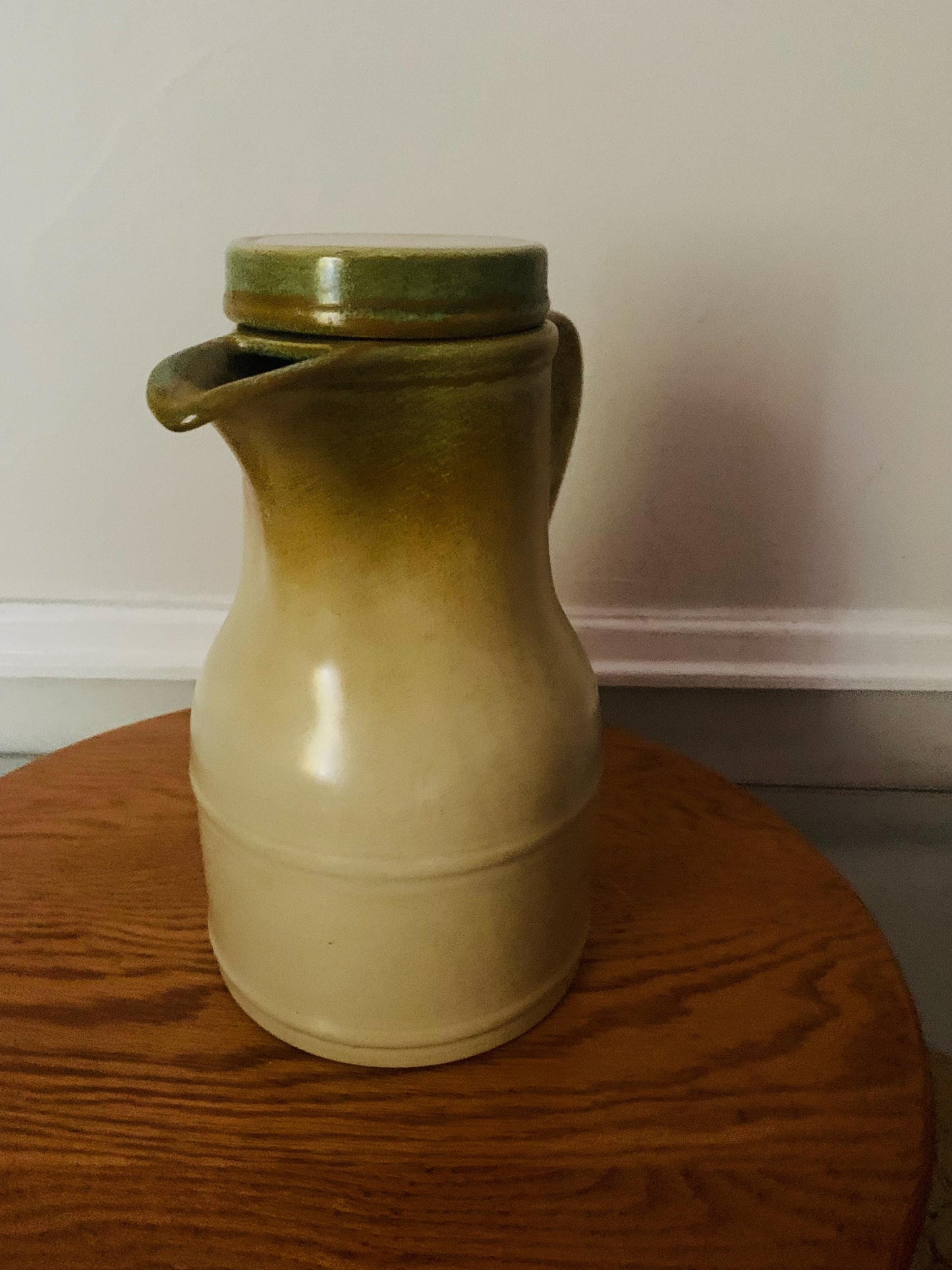 Retro Kiln Craft Light Sage Green Stoneware Tea Pot Made in England