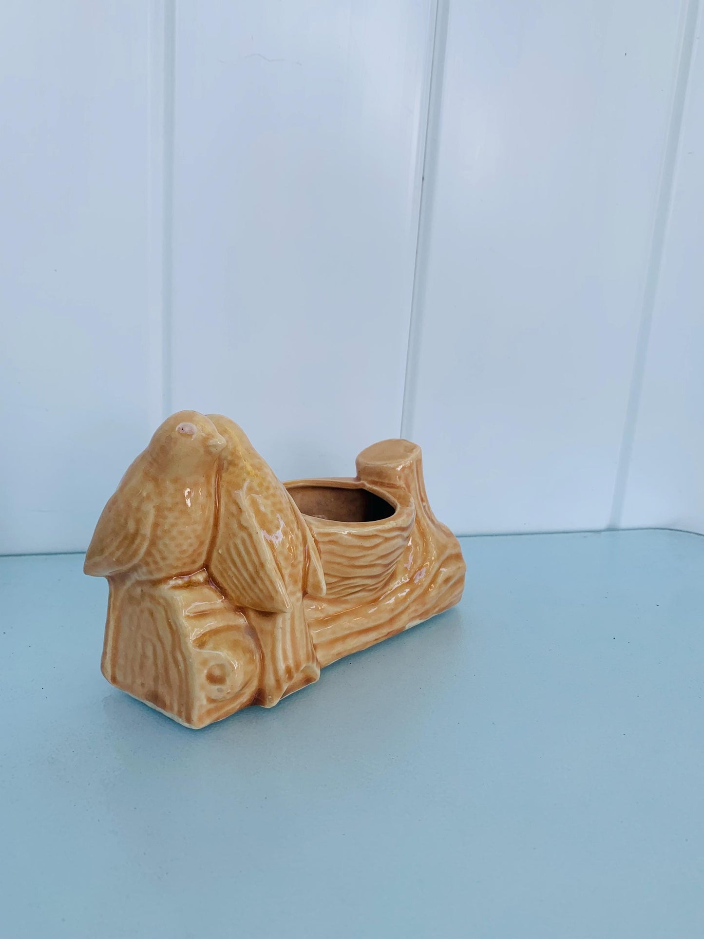 Vintage Ceramic Lovebirds Planter