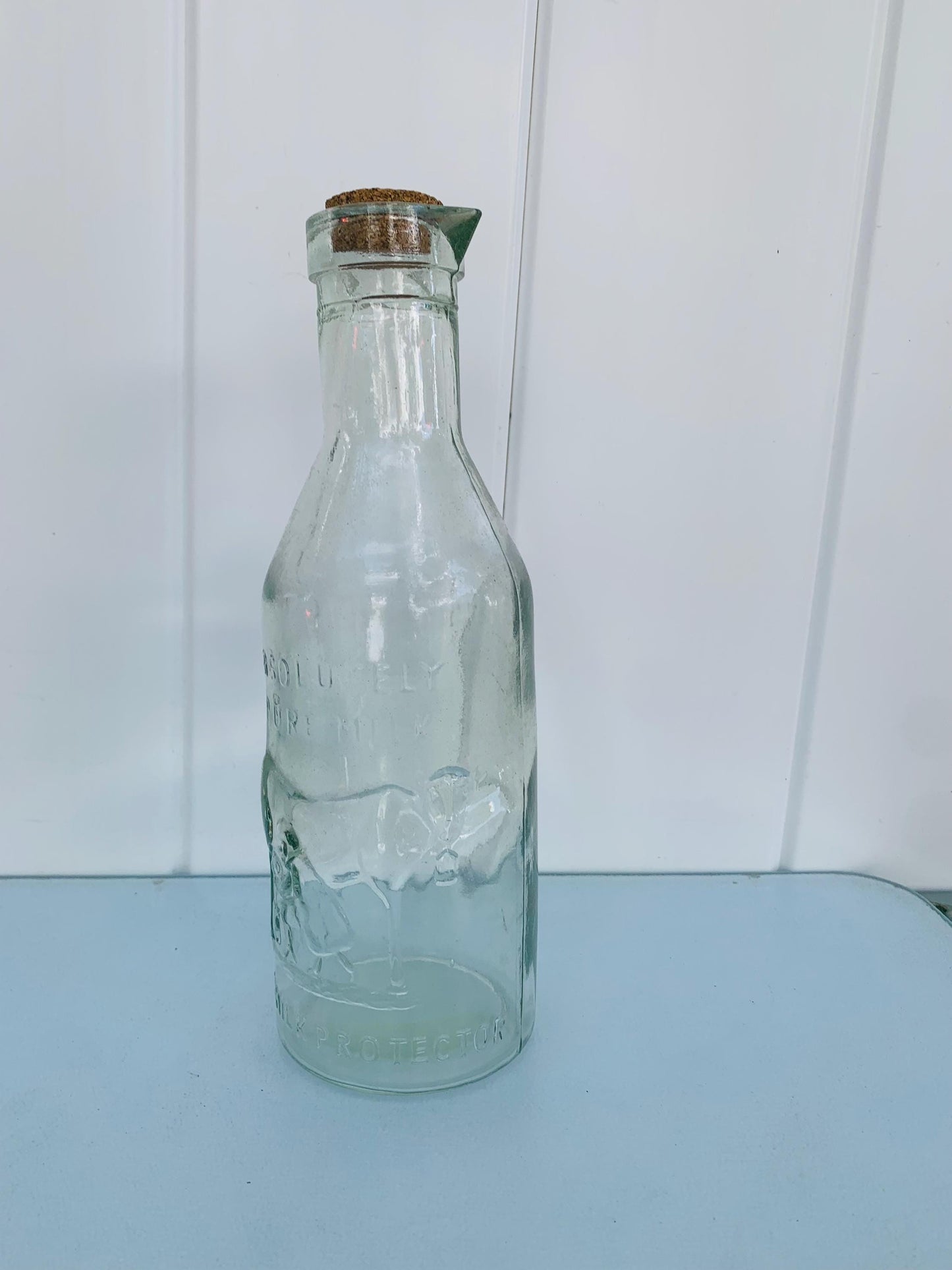 Vintage Glass Milk  Bottle