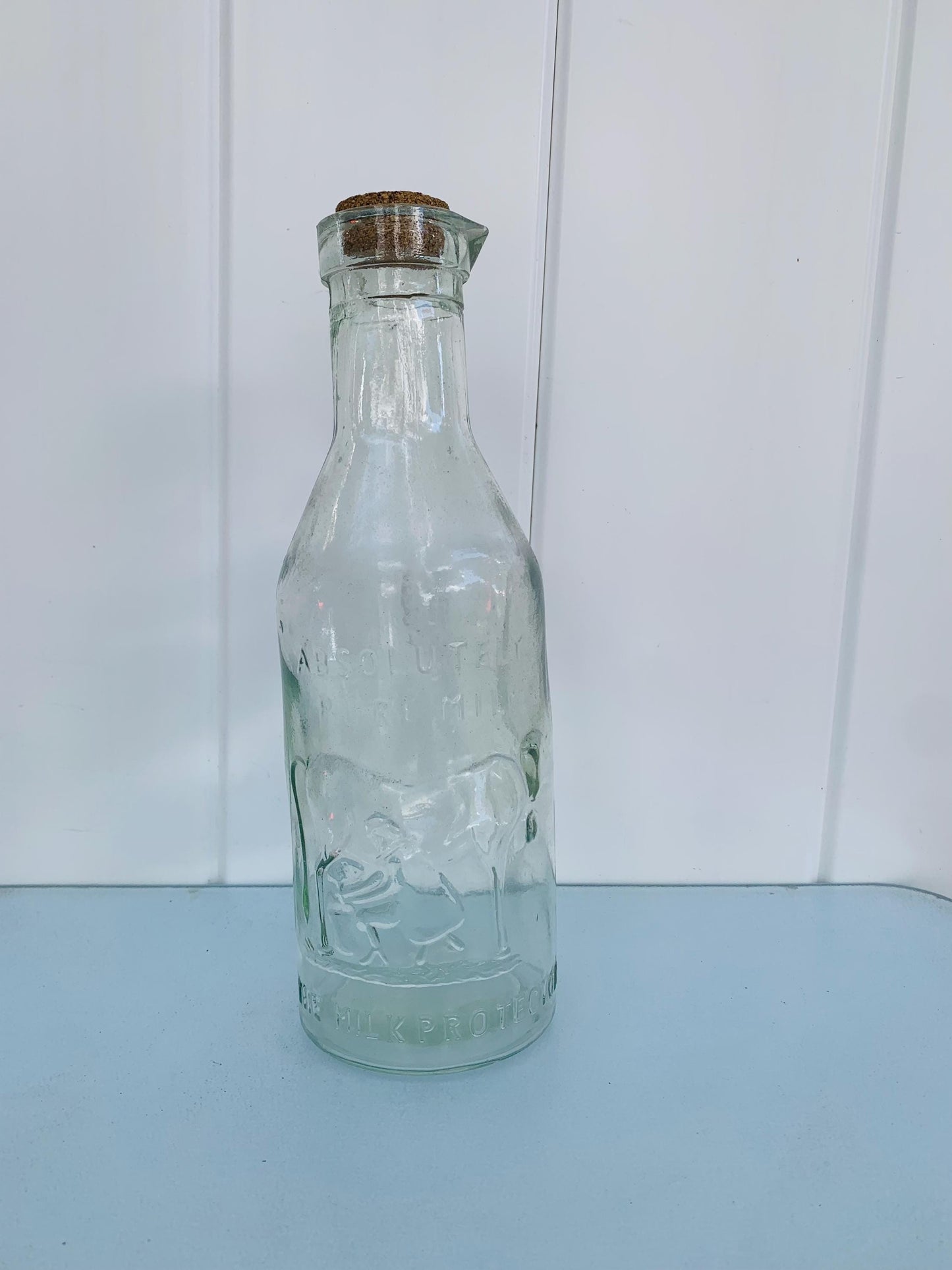 Vintage Glass Milk  Bottle